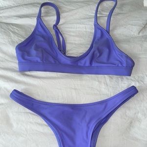 purple white fox bikini